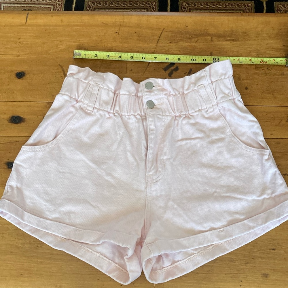 Harlow Soft Pink Denim Shorts - Size XL